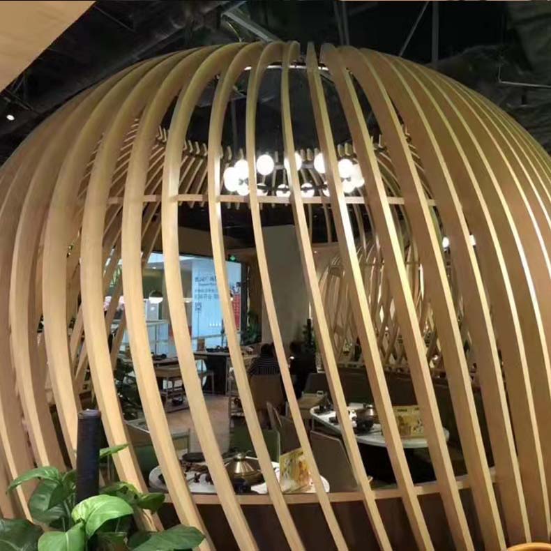 酒店拉弯铝方管鸟笼